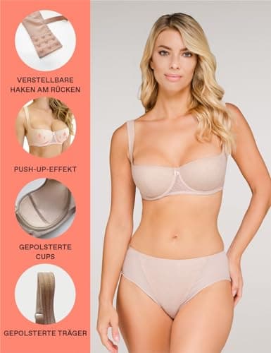 Rosme Women's Balconette Bra