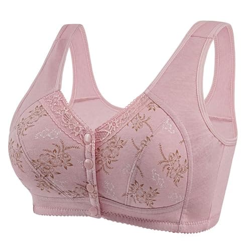 Comfortable Wireless Push Up Bralette for Women | Plus Size Seamless Cotton Snap Lace Bra