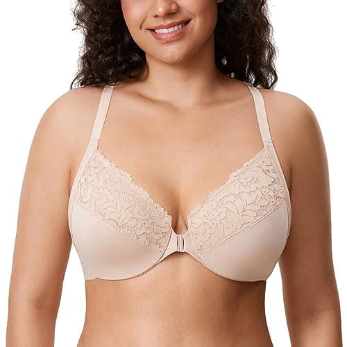 Delimira Women's Plus Size Full Coverage Underwire Support Bra