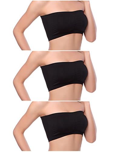 Venbond Women's Seamless Strapless Bralette Padded 3-4 Packs