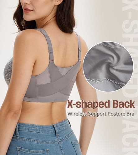 Front Closure Posture Bra for Everyday Back Support