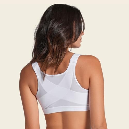 Leonisa Women's Wireless Back Support Bra, White, 40C