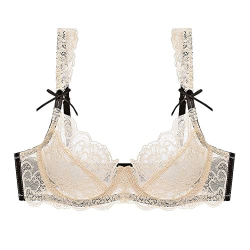 GuoEappa Women's Full Coverage Lace Balconette Bralette