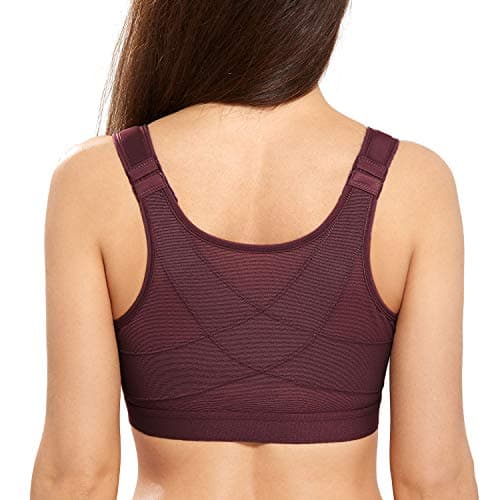 DELIMIRA Women's Full Coverage Wire-Free Posture Supporting Back Closure Bra