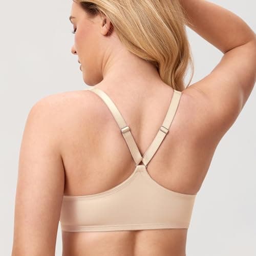 Delimira Women's Front Closure Plunge Bra with Underwire B-H Cups