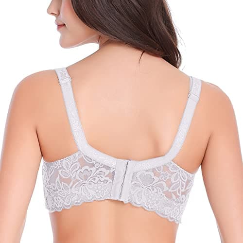 YXLLSSWJG Women's Plus Size Sexy Floral Lace V-Neck Bralette