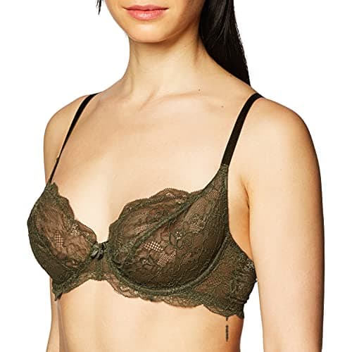 Undies.com Women's Microfiber Lace Underwire Balconette Bra