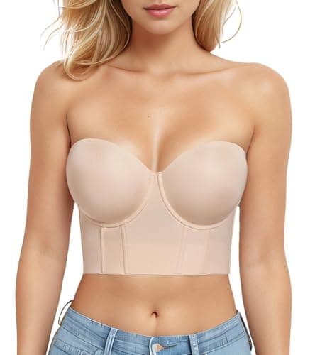 HACI Women's Anti-Slip Underwire Corset Bra Top