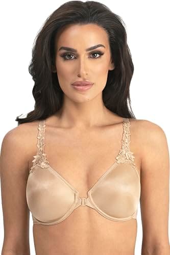 Dominique Women's Meryl Fiber Front Closure Minimizer Bra 30B-44F #7050