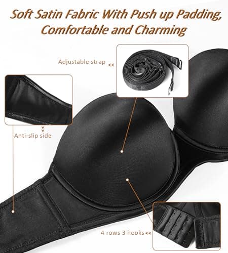 DotVol Women's Multiway Convertible Push Up Bra
