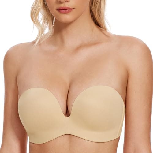 Wingslove Women's Wirefree Push Up Bra, Full Figure Multiway Contour Lift Red Carpet Red