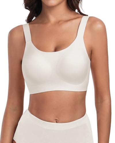 WOWENY Wireless Minimizer Bras for Women: Comfortable Full Coverage Padded Bralettes