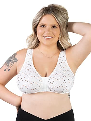 LEADING LADY Women's Cotton Front-Closure Leisure Bra