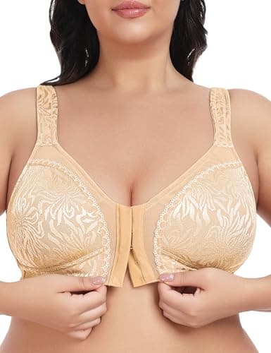 Wingslove Women's Front Closure Minimizer Bra Plus Size