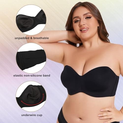 Sheroine Plus Size Seamless Push Up Bra for Large Breasts
