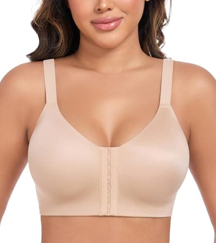 DotVol Women's Wireless Scalloped Lace Racerback Comfort Bra