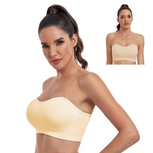 OBICUM Non-Slip Silicone Strapless Bra for Women