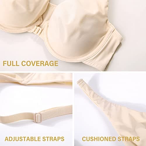 DELIMIRA Plus Size Seamless Plunge Underwire Bra