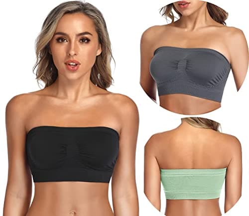 Angoool Wireless Slip-On Bralette with Silicone Bandeau Tops