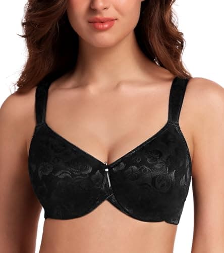 HACI Women's Minimizer Bra - Full Figure, Non-Padded, Plus Size Underwire Support