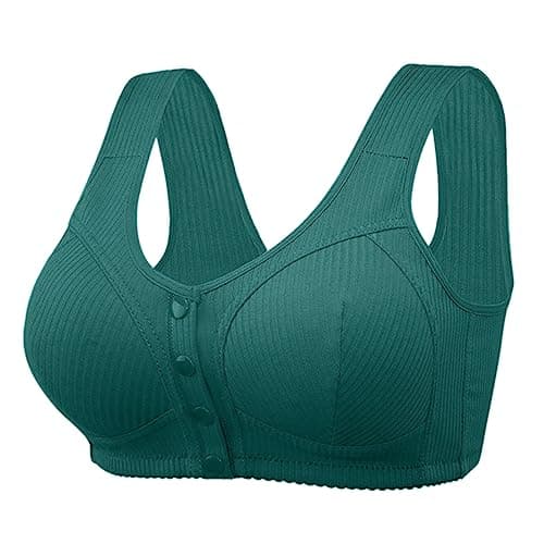 Cotton Full Coverage Wireless Front Closure Bra for Older Women
