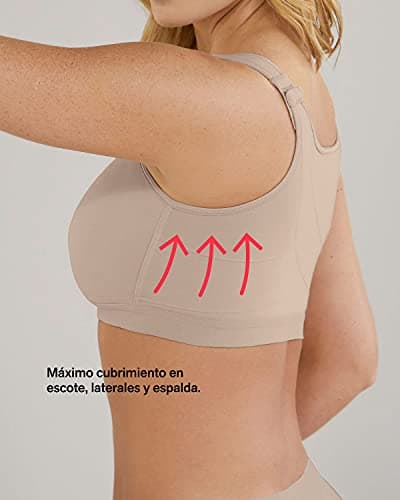 Leonisa Stretchy Cotton Wireless Bra - Posture Corrector for Women