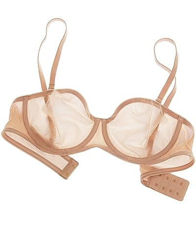 INLYRIC Plus Size Demi Mesh Underwire Bra