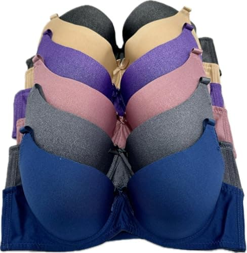 IHeyi 6-Piece Full Cup Wired Gentle Push-up Bra A/B/C