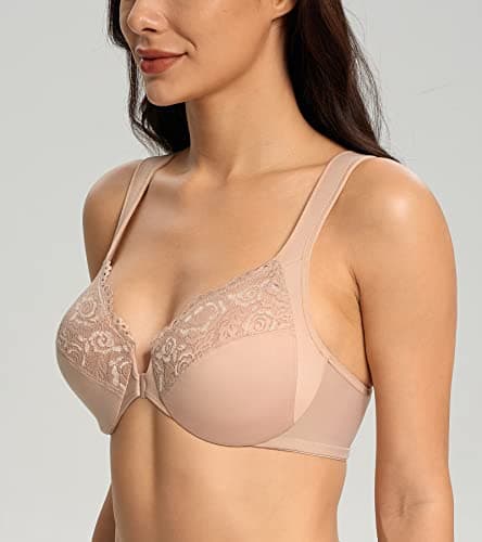 Lemorosy Women's Full Figure Plus Size Underwire Everyday Bra