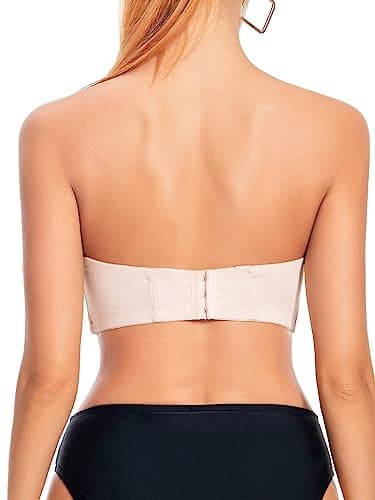 Dvpol Women's Clear Strap-pushup Bra for Big Bust, Never Moves on Party Cup B/C/D/DD/DDD/G