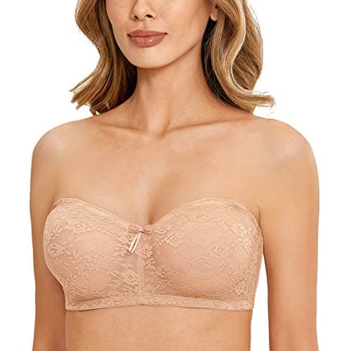 DOBREVA Women's Multiway See-Through Underwire Bra