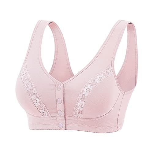 Front Snap Cotton Bras for Women - Full Support, Comfortable, No Underwire