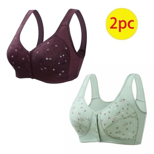 Daisy Button Down Wireless Sports Bra for Women