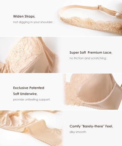EvesLace Ultra Soft Underwire Bras for Women