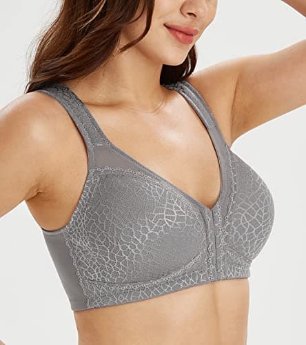 Lemorosy Women's Plus Size Full Coverage Posture Back Minimizer Bra