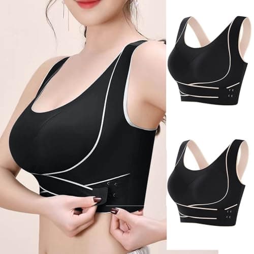 Ruziyoog Women's 2-Pack Wireless Posture Corrector Bras