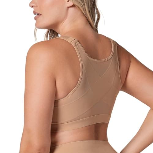 Leonisa Posture Corrector Bra for Women Full Coverage Wireless Front Closure