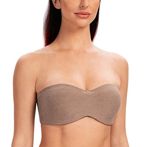 MELENECA Women's Underwire Strapless Bra for Large Bust Minimizer