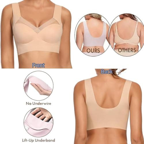 Zen Chic Seamless Wireless Posture Correcting Push Up Bra for Seniors