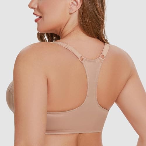 Meleneca Women's Plus Size Front Closure Lace Underwire Bra