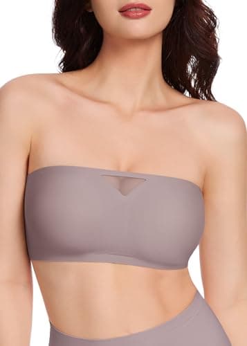 HBselect Seamless Non-Slip Silicone Padded Bandeau Bralette