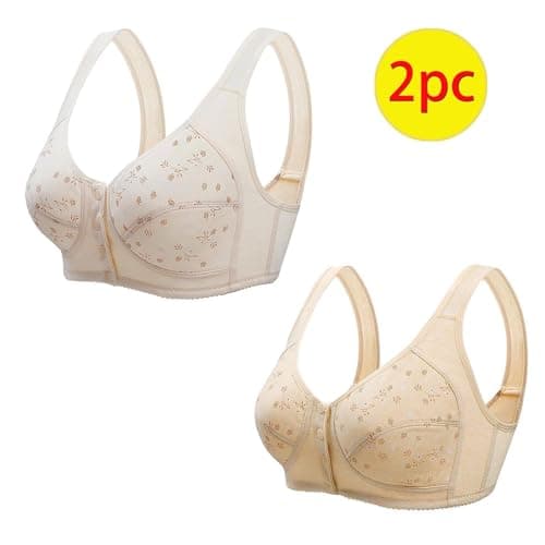 Daisy Button Down Wireless Sports Bra for Women
