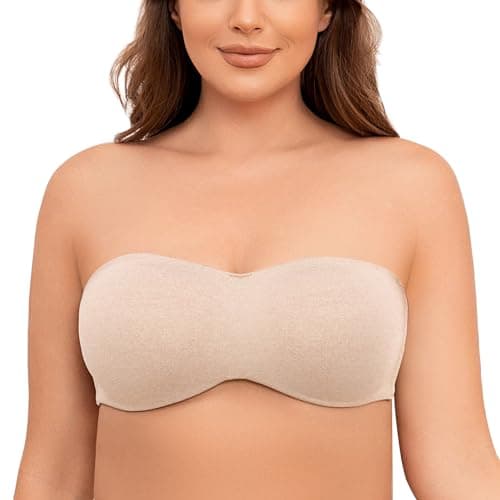 MELENECA Women's Underwire Strapless Bra for Large Bust Minimizer