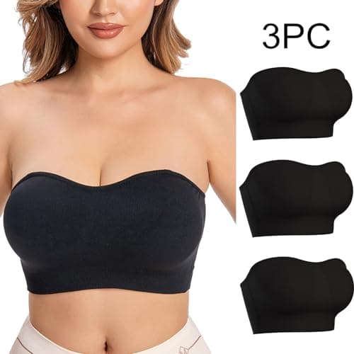 3 Pack Women's Breathable Stretchy Crop Top Bralette