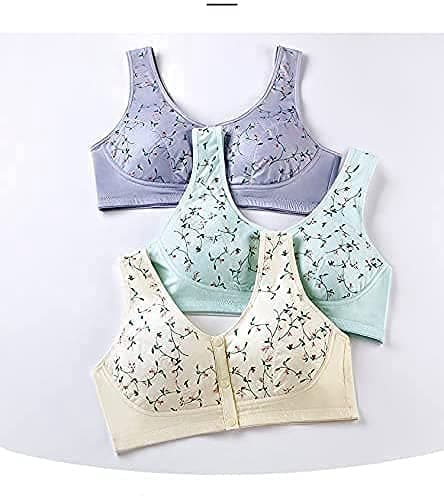 KHDFID Women's Ultra Soft Cotton Front Button Sports Bra