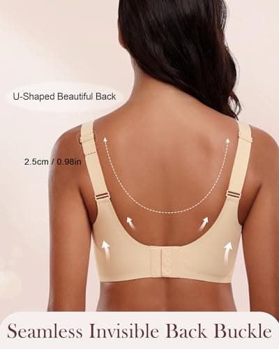 HORISUN Seamless Mesh Lace Bras for Women Wireless Full Coverage Deep V Bralettes