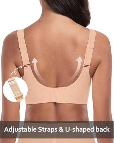 WOWENY Wireless Minimizer Bras for Women: Comfortable Full Coverage Padded Bralettes