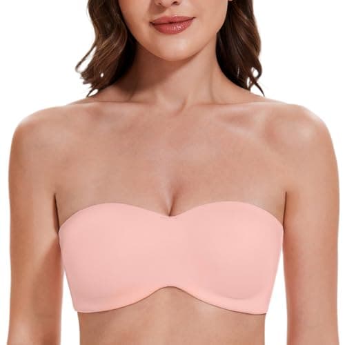 MELENECA Women's Underwire Strapless Bra for Large Bust Minimizer
