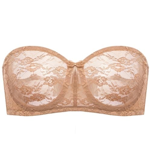 DOBREVA Women's Multiway See-Through Underwire Bra