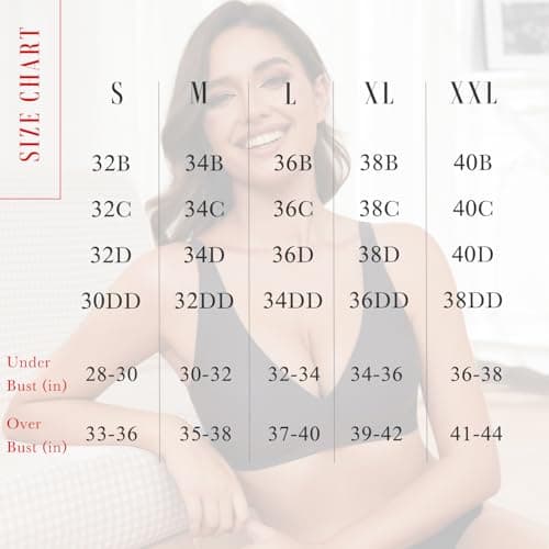 OXYIBRAS Smooth V-Neck Bras for Women No-Wire Seamless Sleep Bralette